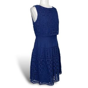 Lauren Ralph Lauren Blue Sleeveless Dress